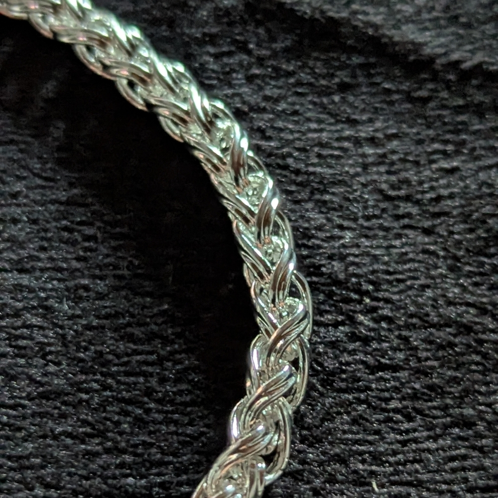 Sterling Silver 925 Chain Bracelet 4mm Women - Picture 5 of 7